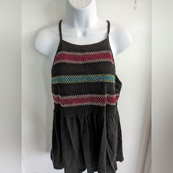 Torrid Super Soft Smocked High Neck Babydoll Top - Picture 4 of 8